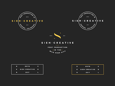 Sieh Creative badge brand identity letter lockup logo mark minimal sharp simple