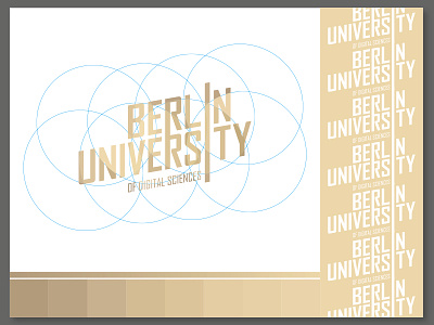 Berlin University Of Digital Sciences berlin branding bright circle color gold identity illustration logo university