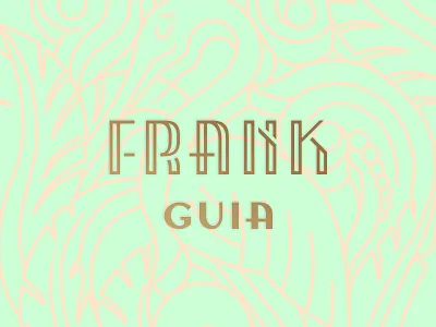 Art Deco Logo 1920 age art deco gilded logo miami stamp tropical