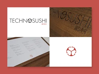 Techno Sushi japanese logo menu design sushi