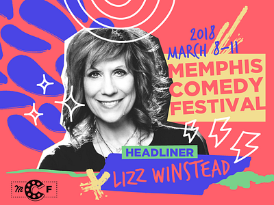 Lizz Winstead Announcement advocate comedy feminist festival design lady parts justice lizz winstead memphis social graphic