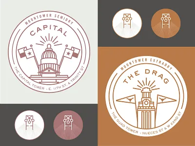 Austin Sticker Concept austin illustration moontower texas