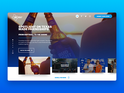 Bud Light Spotlight beer storytelling website