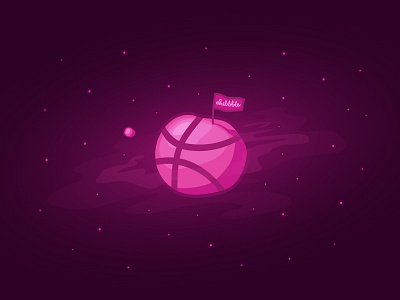 Dribbble Planet art cartoon comic constellation dribbble galaxy illustration planet stars vector