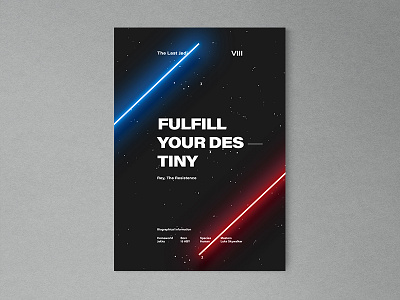 Fulfill your destiny jedi last layout movie poster starwars the typography