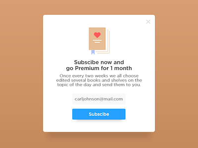 Daily UI #026 books dailyui design library popup subscribe subscription ui widget window