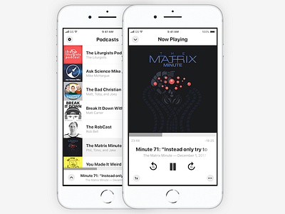 Basicast mockup podcast player podcasts ui