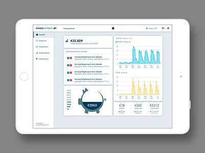 Energieplanner charts dashboard energy webapp