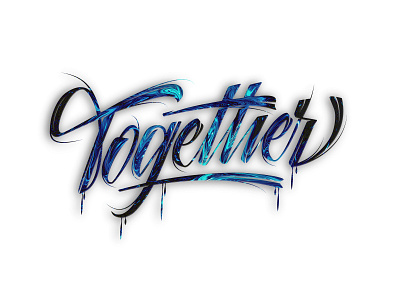 Together font lettering ligature liquid space together type typography