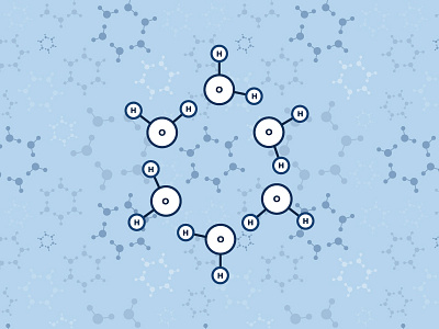 Let it snow! icons molecules pattern