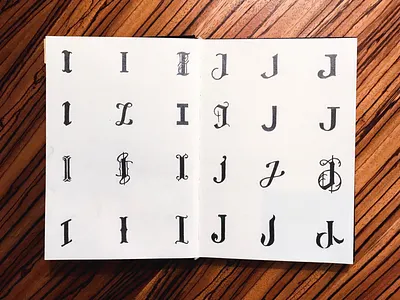 Hand Lettering Exploration – I & J design graphic design hand lettering lettering sketchbook sketching type type design typography
