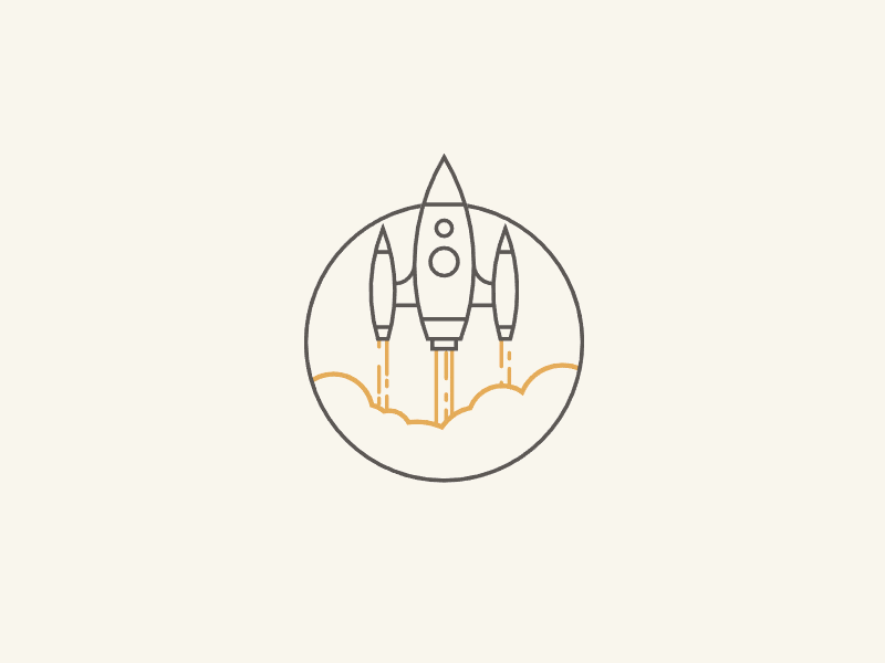 Landing Lion Loader clouds javascript jet loader progress rocket ship smoke space svg vector waiting