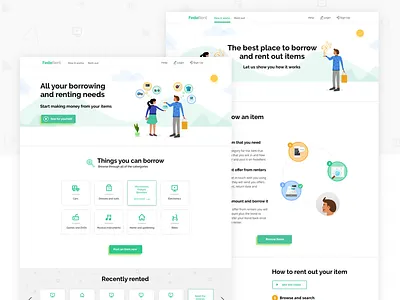 FedeRent Website Design disrupt illustration start up ui ux website design