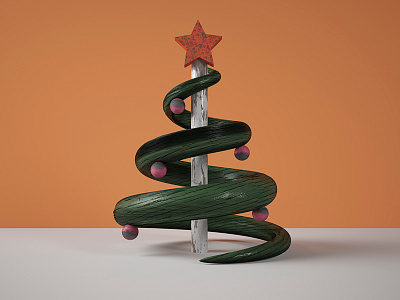 Wood Christmas 3d art c4d cinema4d colors design photoshop