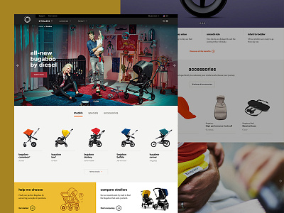 Bugaboo product overview bugaboo interface overview pdp product strollers ui website