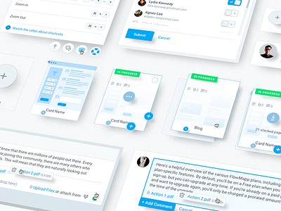 FlowMapp UI Kit blue button clean diagram flowchart form icon interface kit sitemap ui white