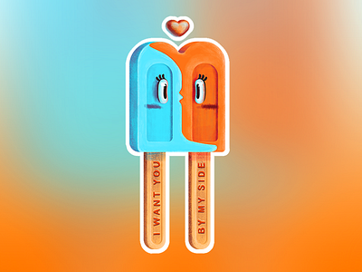 Loving Ice-Cream charity colorful cute food icecream lolly love mule pop sticker sweet