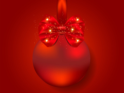 Magical Christmas ball 2018 ball christmas magic new year red shine vector