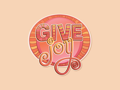 Give Joy charity community donate generosity giving happy joy sticker sticker mule