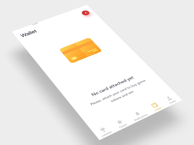 Lotty Empty Wallet Animtion animation card credit flat flinto motion shadow sketch ui ux wallet