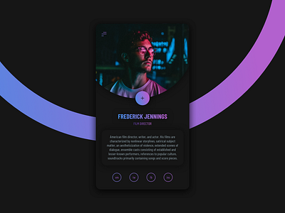 PROFILE app clean digital everyday experience gradient interface minimal profile sketchapp ui web