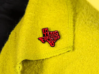 Texas Forever Enamel Pin beyonce enamel pin handlettering houston lapel pin lettering pin texas