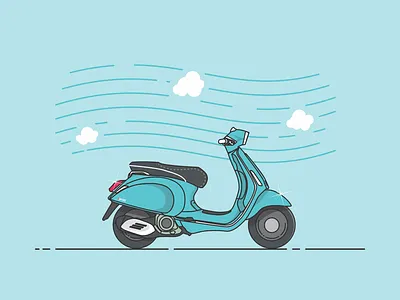 Vespa Sprint 150 animation vespa