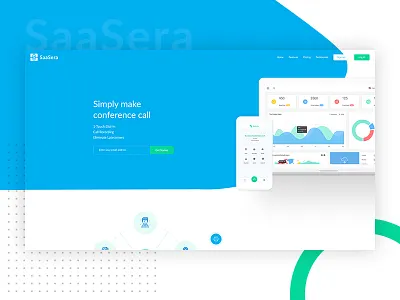 Call Conference SaaS Template - SaaSera app application saas service software web app web ui