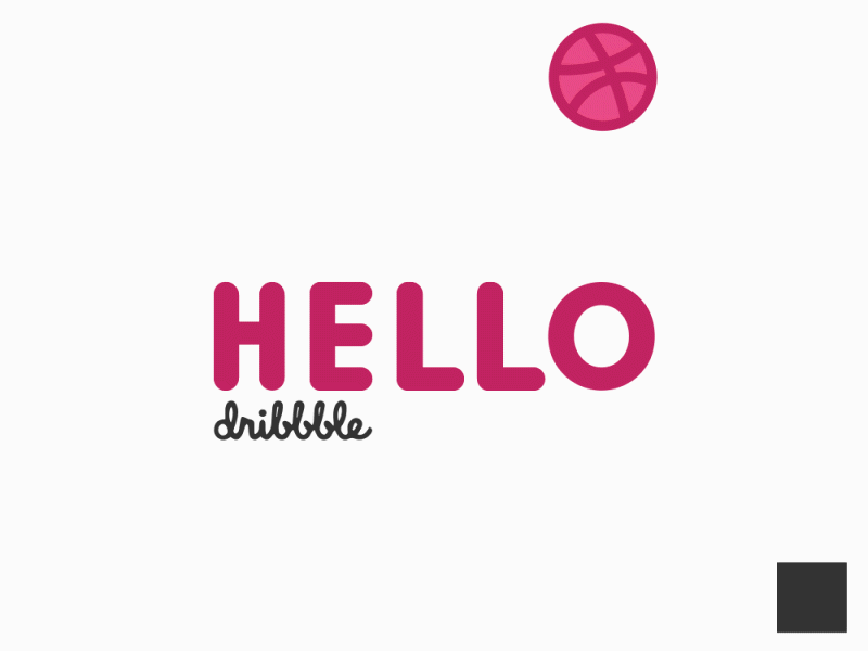 Hello Dribbble aftereffects animation debut firstshot hellodribbble