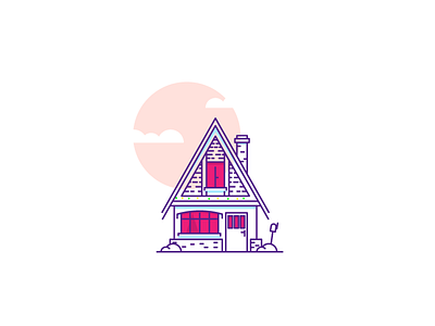 Holiday Home christmas graphic design holiday house illustration lights snow snowing tree