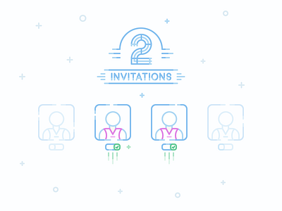 2 Invitations | Show Your Talent! 2d colorful draft icon illustration invitation invite line outline player prospect