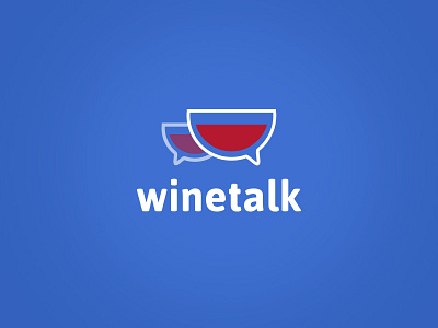 Winetalk glass logo red wine social network wine