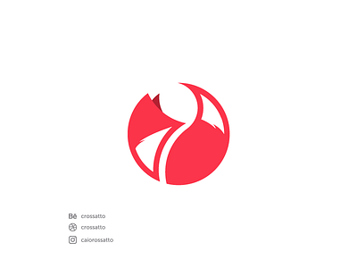 Fox Logo brand branding circle cute design fox icon logo red selling selling shots