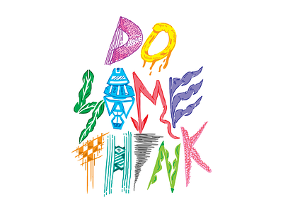 Do Somethink(g) colorful design doodle fun illustration photoshop quote wacom