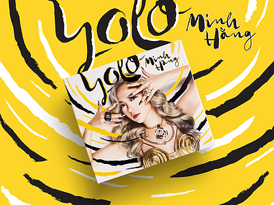 Yolo Album Cover album cover handwriting printing strip yellow yolo