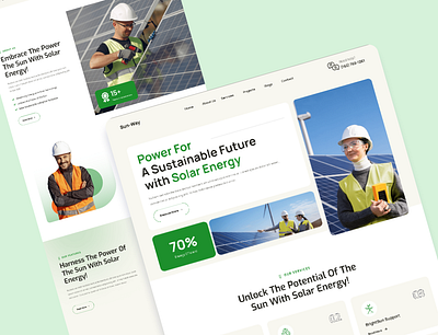 Solar Panels Services Web Landing-Page Design design electric landing page landing page design renewable energy solar energy solar panels ui ui design web design website design