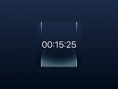 Hourglass Timer Widget for iOS app branding design flat icons illustration ios mobile timer ui vector widget