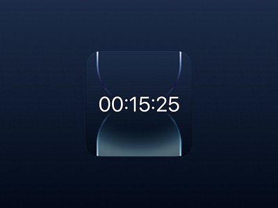 Hourglass Timer Widget for iOS app branding design flat icons illustration ios mobile timer ui vector widget