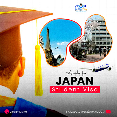 Study Abroad Social Media Creative Ads Design banner ad customdesign