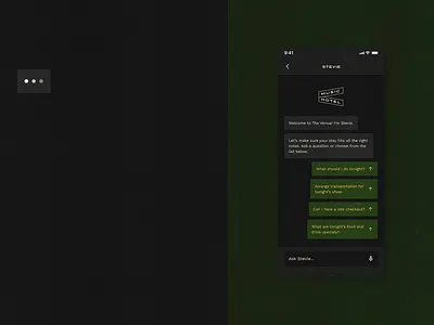 The Venue - Digital (3) animation branding chat hotel live music mobile design music storytelling ui ux visual design