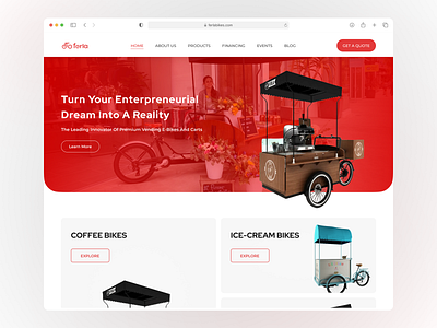 Commercial Bikes E-Commerce Website Design bike bikes business cart e commerce design figma landing ui ui design ux ux design website