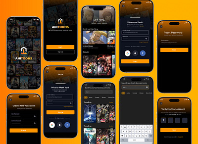 Streaming App Design anime anime app app design crunchyroll crunchyroll app mobile app design movie app netflix netflix app streaming app web design