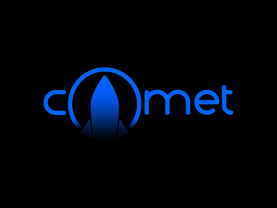 Comet Logo comet logo logos muanart rocket