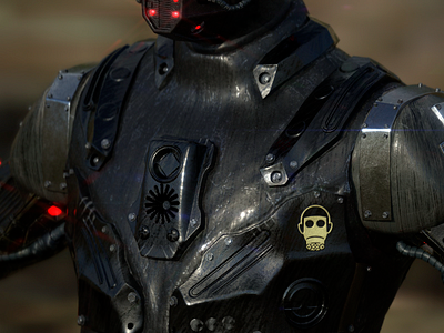 Ninja Cyborg Close Up 3d 3d model cyborg modeling ninja