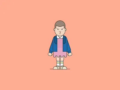El. eleven illustration stranger things