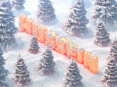 Happy Holidays c4d christmas holidays new year photoshop snow