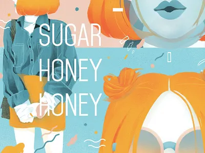 Sugar Blossom digital art fashion girl illustration streetstyle