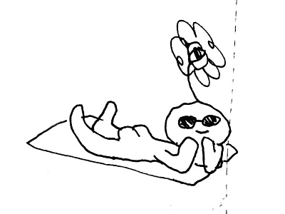 Wczasy Jelitkowo drawing flower illustration silly simple sketch