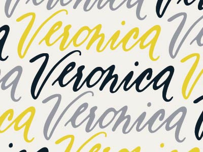 Veronica 1989 design lettering louisville lyric lyrics music script song spike typography