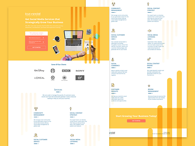 ICUC Landing Page landing page social media ui ux